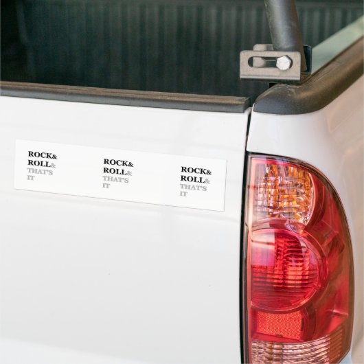 Rock en Roll en dat is het Bumpersticker (Op Truck)