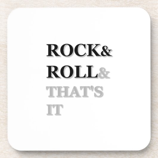 Rock en Roll en dat is het Drankjes Onderzetter (Voorkant)
