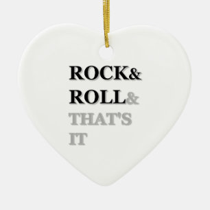 Rock en Roll en dat is het Keramisch Ornament