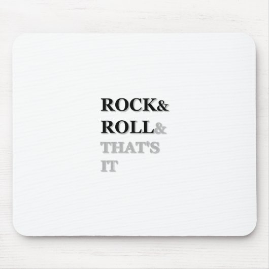 Rock en Roll en dat is het Muismat (Voorkant)