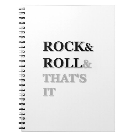 Rock en Roll en dat is het Notitieboek (Voorkant)