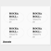 Rock en Roll en dat is het Ovale Sticker (Vel)