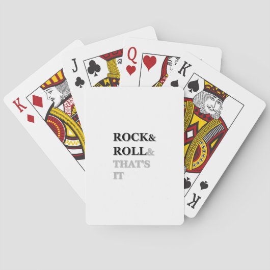 Rock en Roll en dat is het Pokerkaarten (Achterkant)