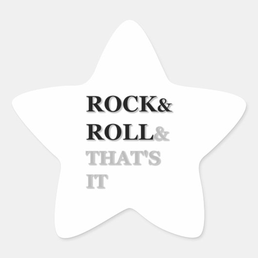Rock en Roll en dat is het Ster Sticker (Voorkant)