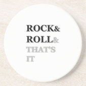 Rock en Roll en dat is het Zandsteen Onderzetter (Voorkant)