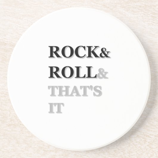 Rock en Roll en dat is het Zandsteen Onderzetter (Voorkant)