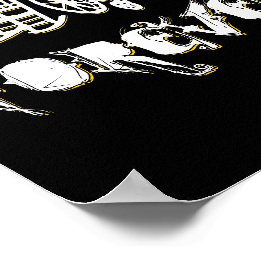 Rock en Roll Forever Funny Rocker Graphic Poster (Hoek)