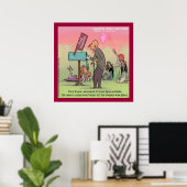 Rock en Roll Fred Funny Poster (Thuiskantoor)