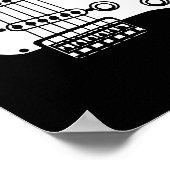 Rock en Roll Gitaar Verjaardagskaarten en Geschenk Poster (Hoek)
