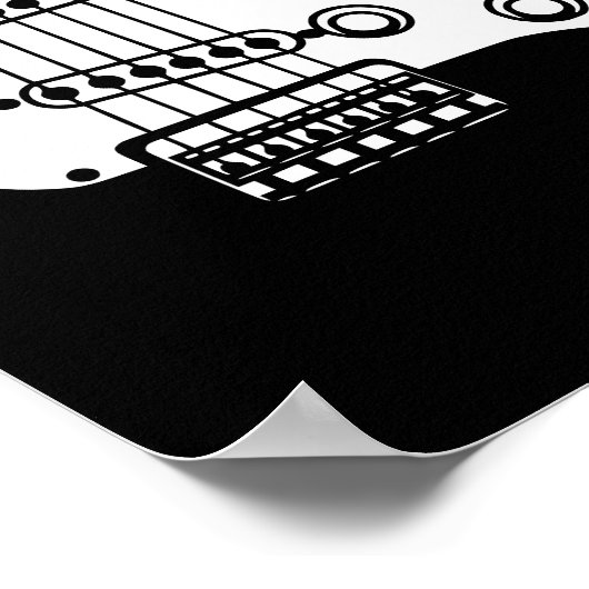 Rock en Roll Gitaar Verjaardagskaarten en Geschenk Poster (Hoek)