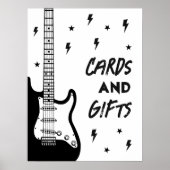 Rock en Roll Gitaar Verjaardagskaarten en Geschenk Poster (Voorkant)