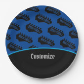 Rock en Roll Guitar Pattern 2 Papieren Bordje (Voorkant)