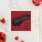 Rock en Roll Guitar Personalized Napkins Servet (Insitu)