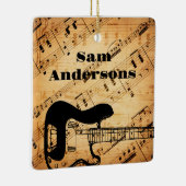 Rock- en Roll Guitar Sound Wave Keramisch Ornament (Rechts)