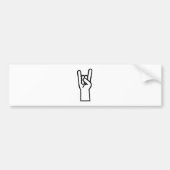 Rock en Roll Hand Bumpersticker (Voorkant)