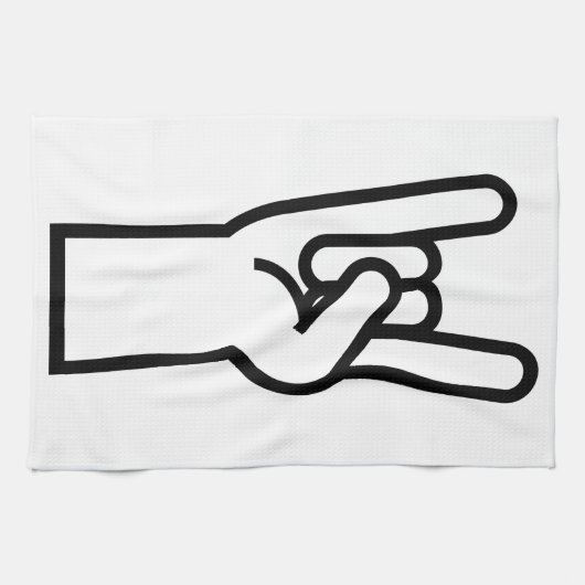 Rock en Roll Hand Theedoek (Horizontaal)