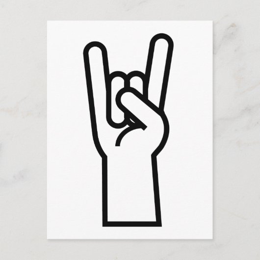 Rock- en Roll-handsymbool Briefkaart (Voorkant)