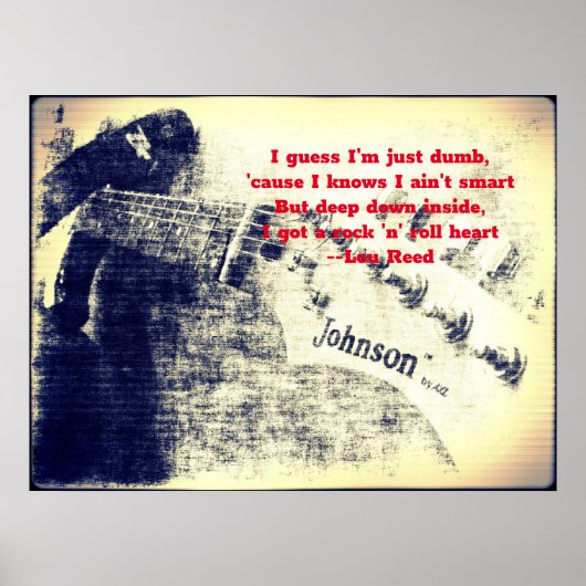 Rock en Roll Heart Poster (Voorkant)