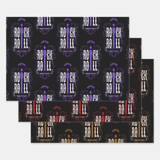  Rock en Roll Inpakpapier Vel (Set)