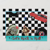 Rock en Roll Invitation (Voorkant / Achterkant)