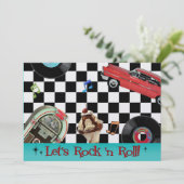 Rock en Roll Invitation (Staand voorkant)