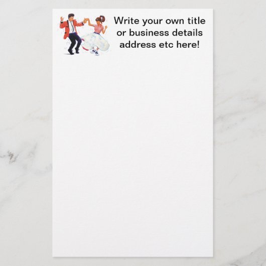 Rock en Roll. Klassieke dansnostalgie van 1950 Briefpapier (Voorkant)