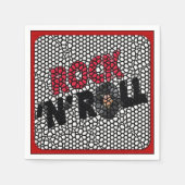 Rock en Roll Mosaic Retro Party Napkins Servetten (Voorkant)