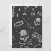Rock- en roll-muziekdans-uitnodiging save the date (Achterkant)