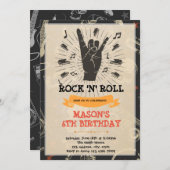 Rock- en roll-muziekdans-uitnodiging save the date (Voorkant / Achterkant)