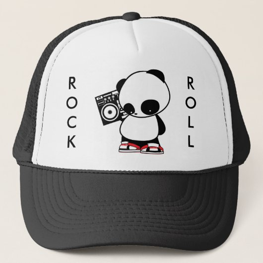Rock en Roll Panda Trucker Pet (Voorkant)