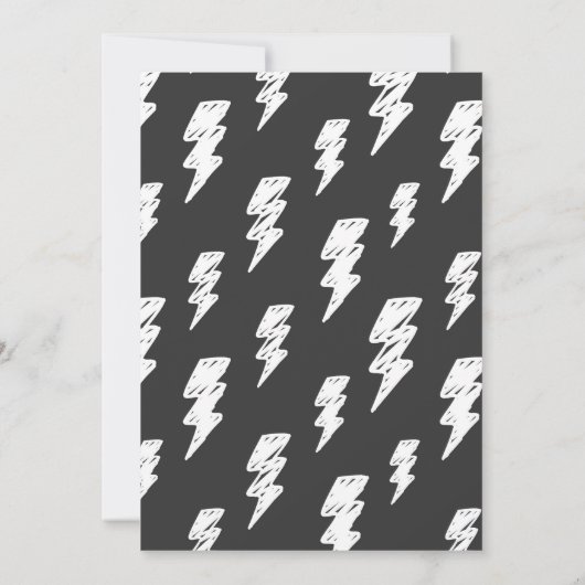 Rock en Roll Party Rocked One Year 1st Birthday Kaart (Achterkant)