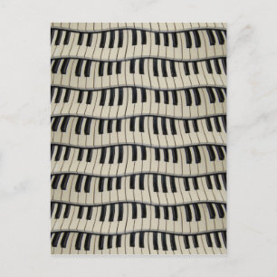 Rock- en Roll Piano-sleutels Briefkaart