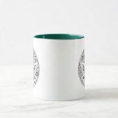 Rock- en Roll Pot Leaf Word Art Mok (Midden)