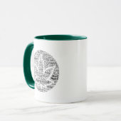 Rock- en Roll Pot Leaf Word Art Mok (Voorkant links)