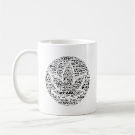 Rock- en Roll Pot Leaf Word Art Mok