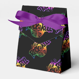 Rock- en Roll Rainbow Music Pattern Favor Box Bedankdoosjes