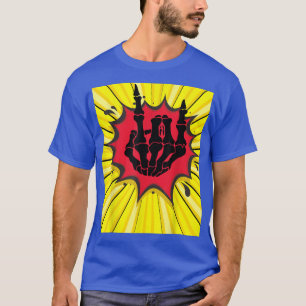 Rock- en Roll Skeleton Hand Gesture Music Lover T-shirt