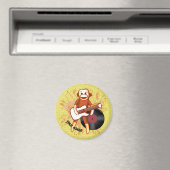 Rock en Roll Sock Monkey Magneet (Insitu (Vaatwasser))