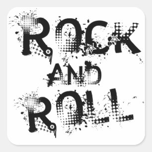 Rock en Roll Vierkante Sticker