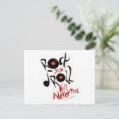 Rock en Roll zullen nooit sterven. Briefkaart (Staand voorkant)