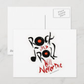 Rock en Roll zullen nooit sterven. Briefkaart (Voorkant / Achterkant)