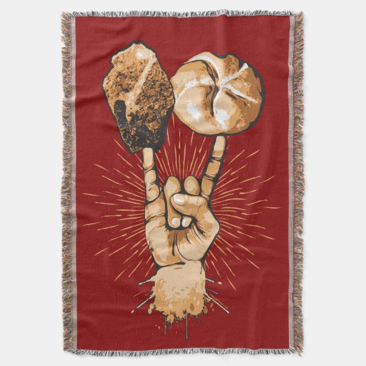 Rock- en Rollthrow Blanket Deken (Voorkant Verticaal)