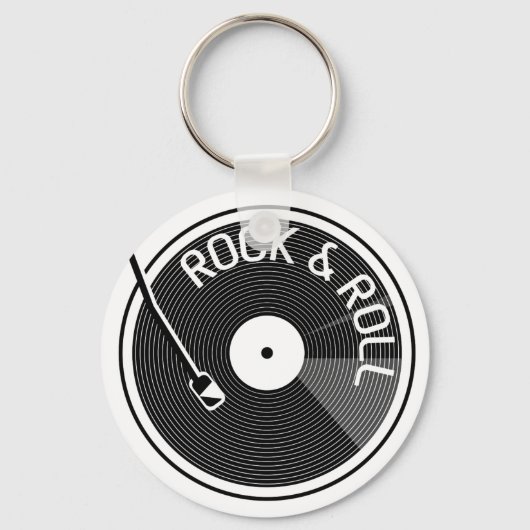 Rock- en Rollvinylplaat Sleutelhanger (Voorkant)