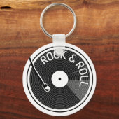 Rock- en Rollvinylplaat Sleutelhanger (Voorkant)