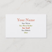 Rock en Salvation Visitekaartje (Achterkant)