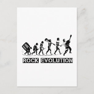 Rock Evolution grappig ontwerp Briefkaart