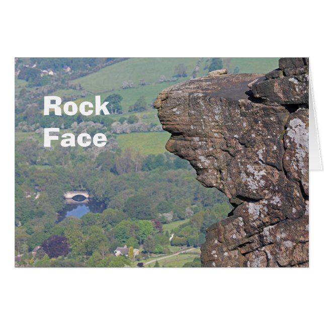 Rock Face-kaart (Voorkant Horizontaal)