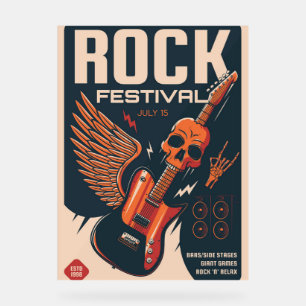 Rock festival acryl bord