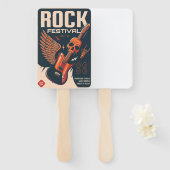 Rock festival handwaaier (Voorkant en achterkant)