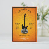 Rock Festival Invitation Flat Card Bedankkaart (Staand voorkant)